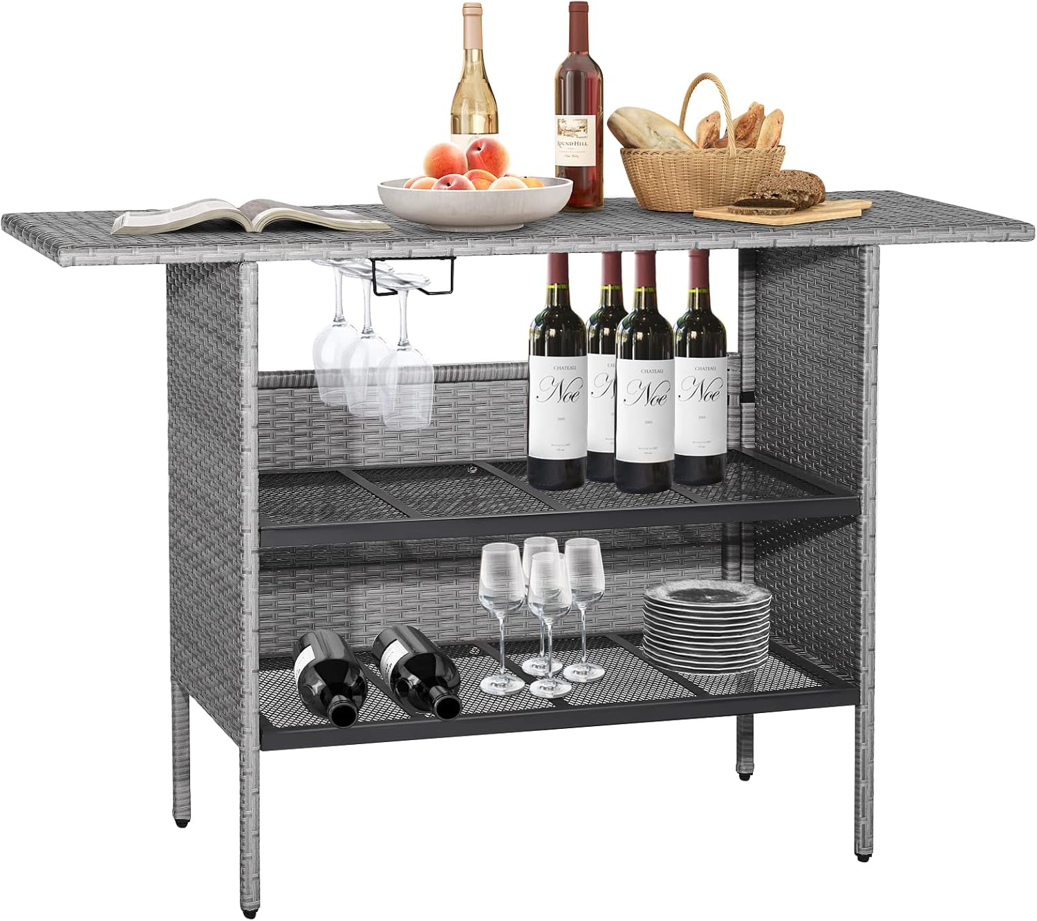 Otra vista de Bar Exterior de Ratán 55" Premium