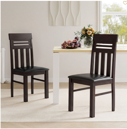 Otra vista de Juego de 4 Sillas de Comedor de Madera