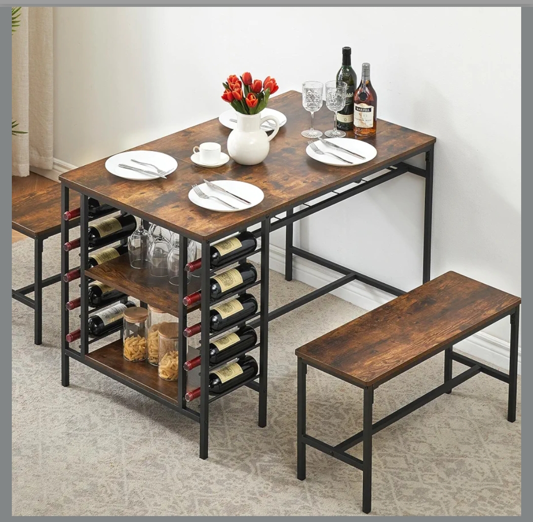 Comedor con Bancos y Estación para Vinos