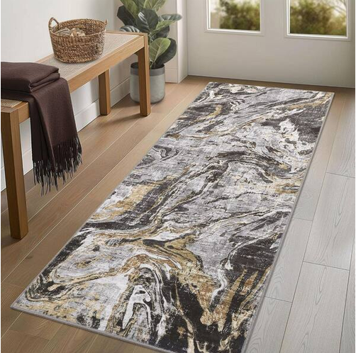 Tapete Moderno Abstracto Gris 2x6 ft