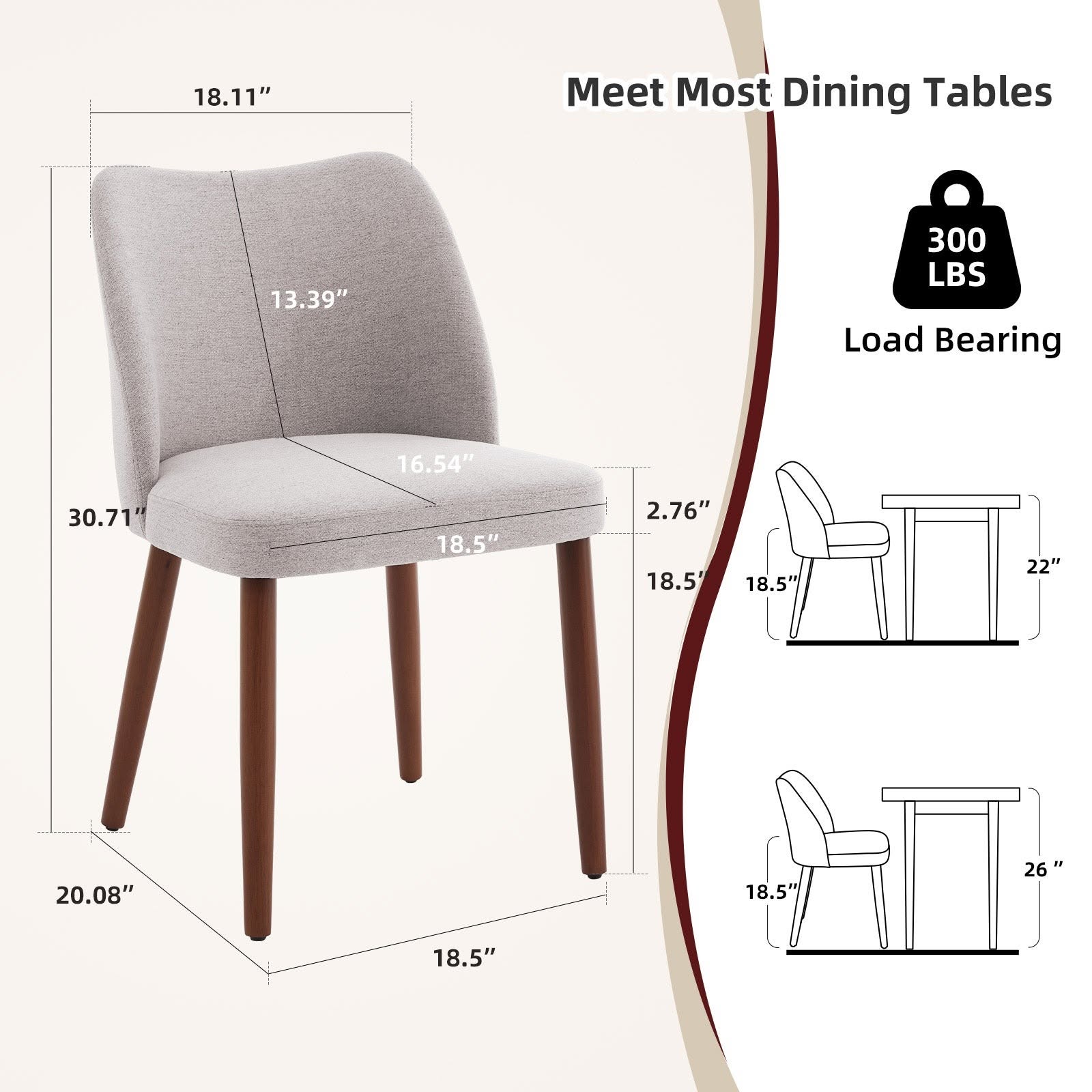 Otra vista de Par de sillas de comedor estilo mid-century