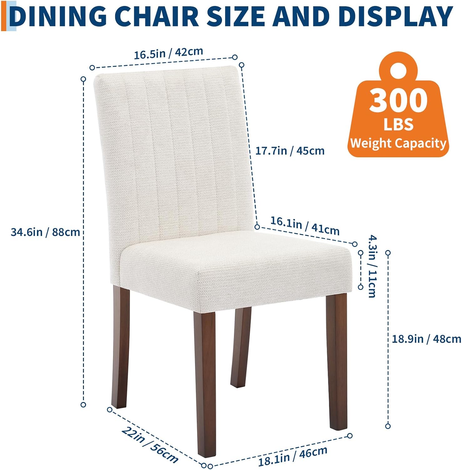 Otra vista de Set de 2 sillas de comedor tapizadas