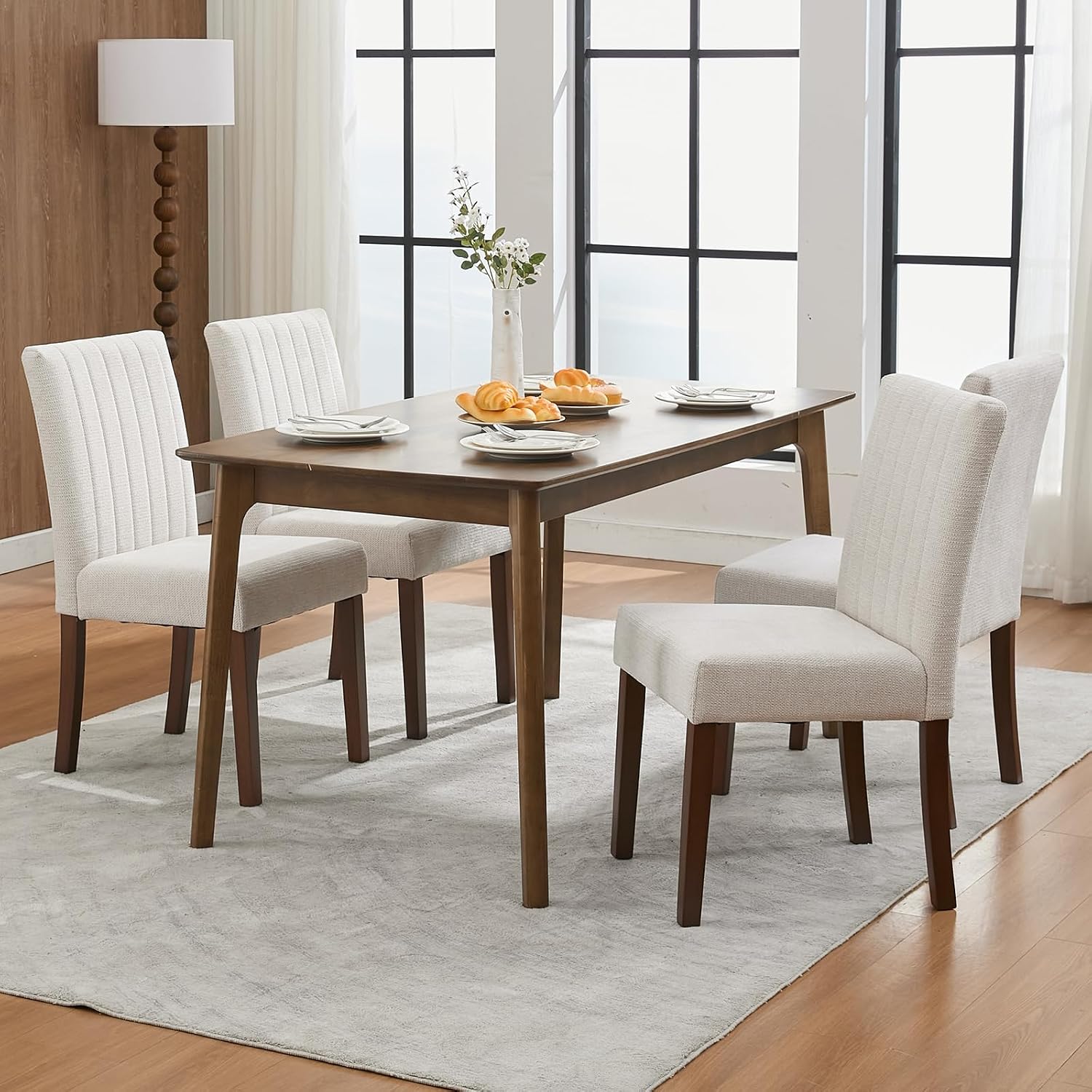 Otra vista de Set de 2 sillas de comedor tapizadas