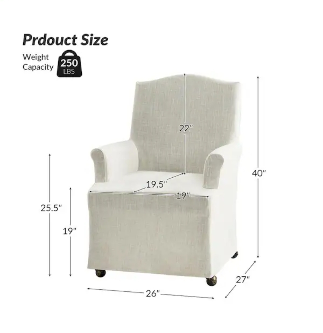 Otra vista de Silla de comedor tapizada con brazos Alethea